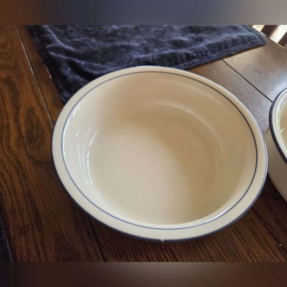 Lenox Chinastone Poppies On Blue Set Of 2 Soup/Cereal Bowls